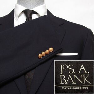 Jos A Bank Men's Blazer 42L SportCoat Black‎ or Dark Navy D040218